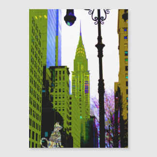Stadtkatze NYC Funkelnde Künstlerische Spaß-Magnet Magnetkarte