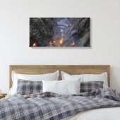 Stadtkonzept von Goblin - Brücken Leinwanddruck (Insitu (Schlafzimmer))