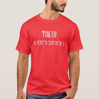 Stadtkoordinatenokyo Freunde T-Shirt