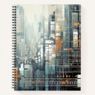 Stadtlandschaft Art Deco Paint Mosaik Notizblock