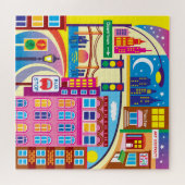 Stadtlandschaft Farben Puzzle (Horizontal)