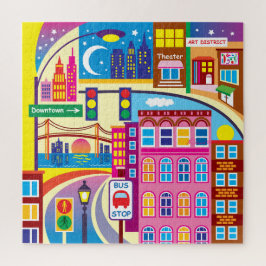 Stadtlandschaft Farben Puzzle