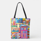 Stadtlandschaft Farben Tasche (Rückseite)