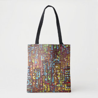 Stadtlandschaft handgezeichnete Illustrationskunst Tasche