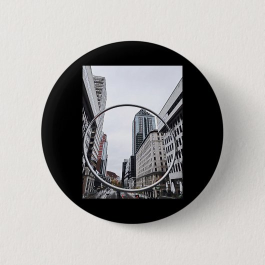 Stadtlandschaft Montreal Aufkleber Button (Vorderseite)