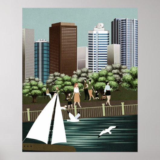 Stadtlandschaft Poster (Vorne)