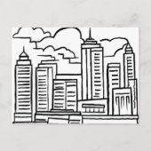 Stadtlandschaft Postkarte (Vorderseite)