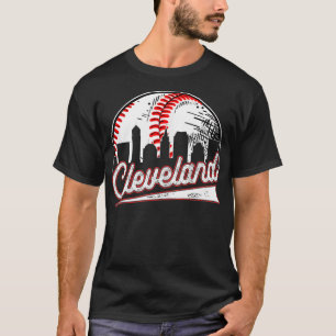 Stadtlandschaft Vintage Lustiger Baseball-Liebhabe T-Shirt