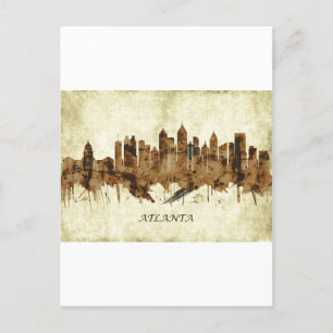Stadtlandschaft von Atlanta Georgia Einladungspostkarte