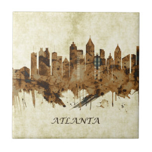 Stadtlandschaft von Atlanta Georgia Fliese