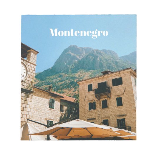 Stadtlandschaft von Montenegro Notizblock (Vorderseite)
