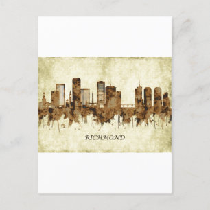 Stadtlandschaft von Richmond Virginia Einladungspostkarte