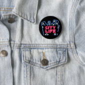 Stadtleben Neon-Nächte Knopf – Urbane Skyline Glow Button (Beispiel)