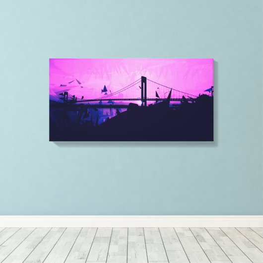 Stadtleben - NYC Leinwanddruck (Insitu (Holzboden))