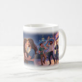 Stadtliebe und Nachtleben Träume Poster Kaffeetasse (VorderseiteRechts)