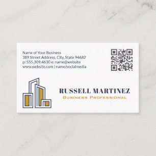 Stadtlogo Real Anwesen QR Code Business Card Visitenkarte