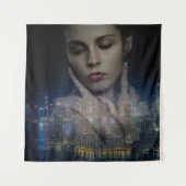 Stadtmädchen Wandteppich (Vorderseite)