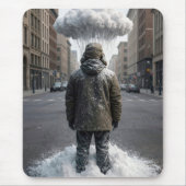Stadtmann unter einer Schneewolke Mousepad (Vorne)