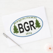 Stadtmarke "Bangor maor" Ovaler Aufkleber (Umschlag)