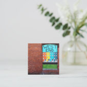 Stadtmauer am Westende Quadratische Visitenkarte (Stehend Vorderseite)