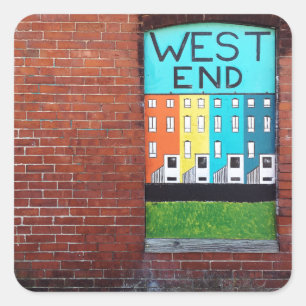 Stadtmauer am Westende Quadratischer Aufkleber