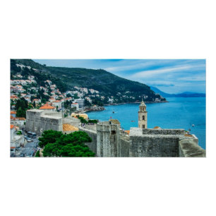 Stadtmauer in Dubrovnik Poster