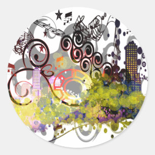 Stadtmauer Runder Aufkleber