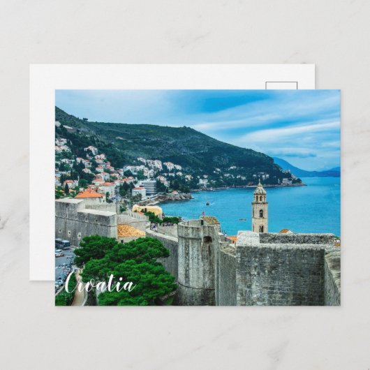 Stadtmauer von Dubrovnik Postkarte (Vorne/Hinten)