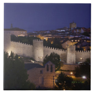 Stadtmauern von Los Cuarto Postes, Dämmerung Fliese