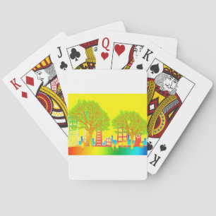 Stadtmensch-Regenbogen-buntes Schicksal Spielkarten