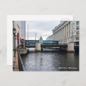 Stadtmitte Milwaukee Flussufer und Architektur Pos Postkarte (Vorne/Hinten)