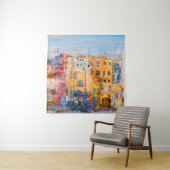 Stadtmoodpainting, Öl, Landschaft, Stadt, abstrakt Wandteppich (Beispiel)