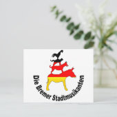 Stadtmusiker von Bremen Postkarte (Stehend Vorderseite)