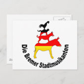 Stadtmusiker von Bremen Postkarte (Vorne/Hinten)