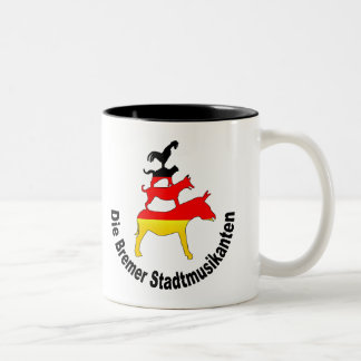 Stadtmusiker von Bremen Zweifarbige Tasse