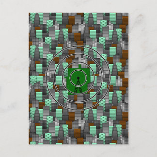 Stadtmuster mit Radio Tower Postkarte