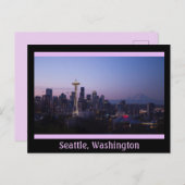 Stadtnacht von Seattle Washington Postcard Postkarte (Vorne/Hinten)