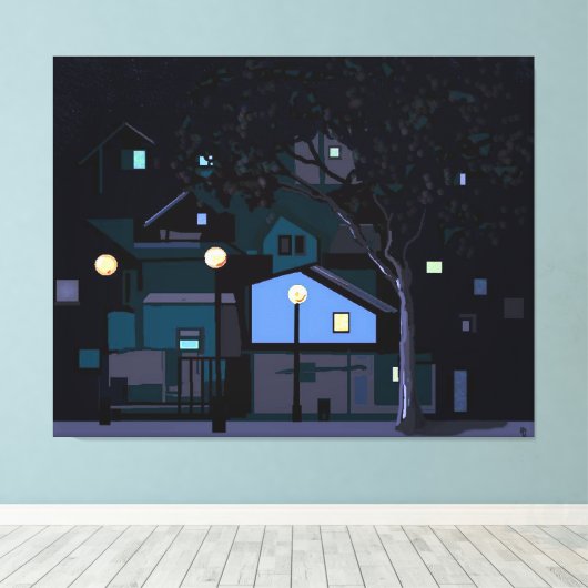 Stadtnächte Leinwanddruck (Insitu (Holzboden))