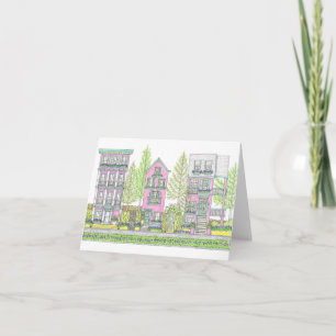 Stadtnotecard im südlichen Frühling Karte