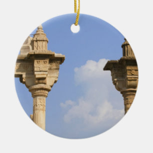 Stadtpalast, Udaipur, Rajasthan, Indien 2 Keramikornament