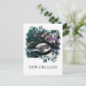 *~* Stadtpark New Orleans Bridge Malerei Postkarte (Stehend Vorderseite)