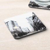 Stadtphoto die Nacht Getränkeuntersetzer (Linke Seite)