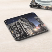 Stadtphoto die Nacht Untersetzer (Linke Seite)