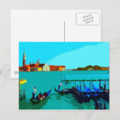 Stadtplakat von Venedig Postkarte (Vorne/Hinten)