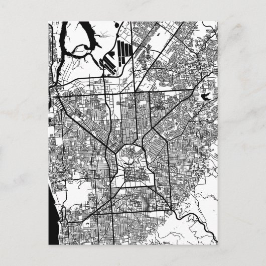 Stadtplan Adelaide Australien Postkarte (Vorderseite)