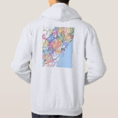 Stadtplan Barcelona Spanien Hoodie (Rückseite)