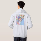 Stadtplan Barcelona Spanien Hoodie (Schwarz voll)