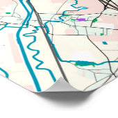 Stadtplan Brüssel, Belgien Poster (Ecke)