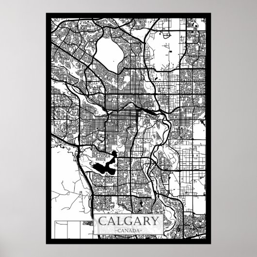 Stadtplan Calgary Kanada Poster (Vorne)