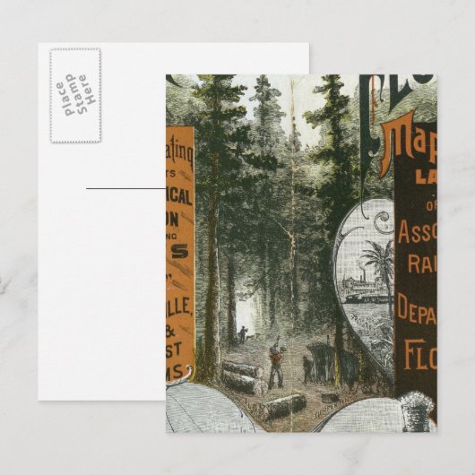 Stadtplan, Florida Postkarte (Vorne/Hinten)